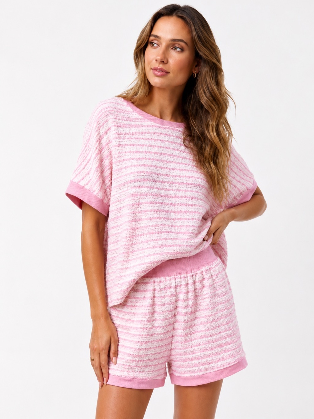 Pink Stripe Lounge Set